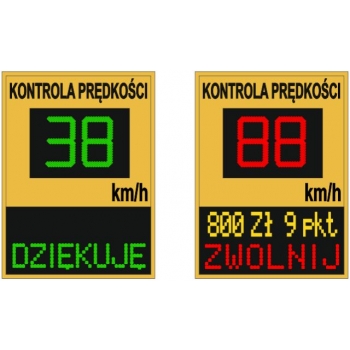 Radarowy wyświetlacz prędkości